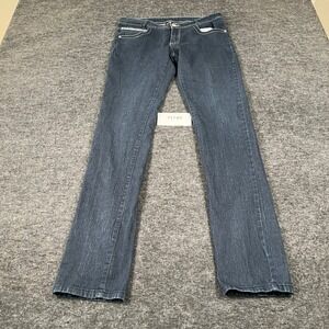 DECODED Jeans Womens 11 Blue Denim Cotton Embellished Pocket Straight Leg Casual